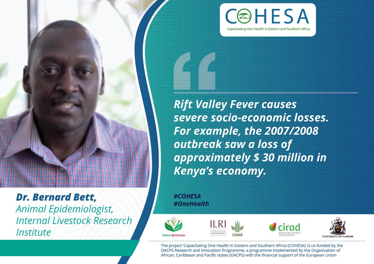 Because RVF leads to huge socio-economic losses and devastates livelihoods, #COHESA is determined to keep making efforts towards its elimination, including by actively engaging experts and affected communities. @PressACP @OacpsProgramme @Cirad @ILRI @uonbi @Bibsiraki @chrisinga3