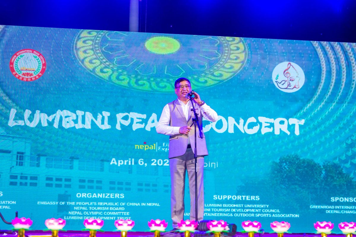 Speakers @PRCAmbNepal, NOC President Jeevan Ram Shrestha, NTB Officiating CEO Nandini Lahe-Thapa highlighted the immense potential of #Lumbini as 'center of world peace & cultural tourism' at #LumbiniPeaceConcert #BirthplaceoftheBuddha #LumbiniInternationalPeaceFestival2024