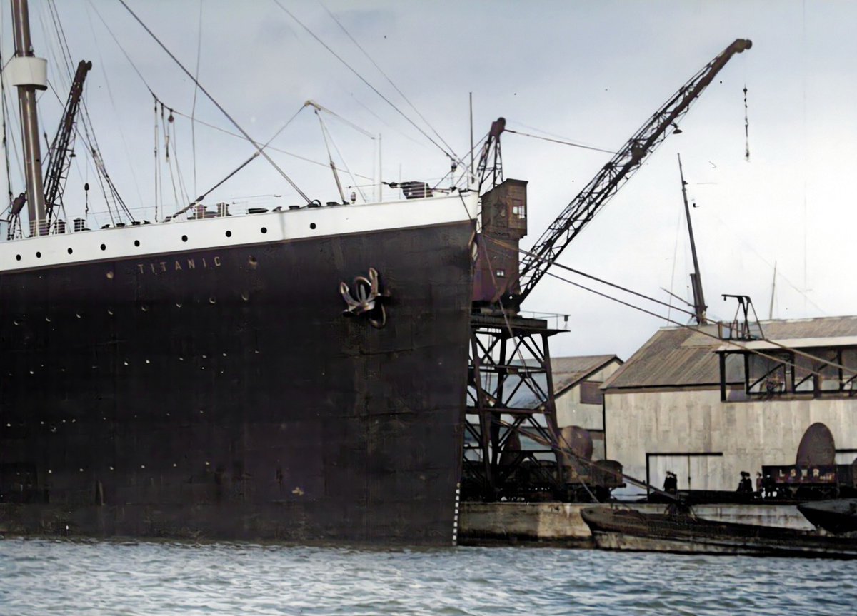 April 9, 1912, Tuesday: Tonight, all the ship's officers—excluding the Captain—will sleep aboard the ship. Thomas Andrews writes to his wife Helen that evening: 'The Titanic is now about complete and will, I think, do the old firm credit tomorrow when we sail.' #Titanic