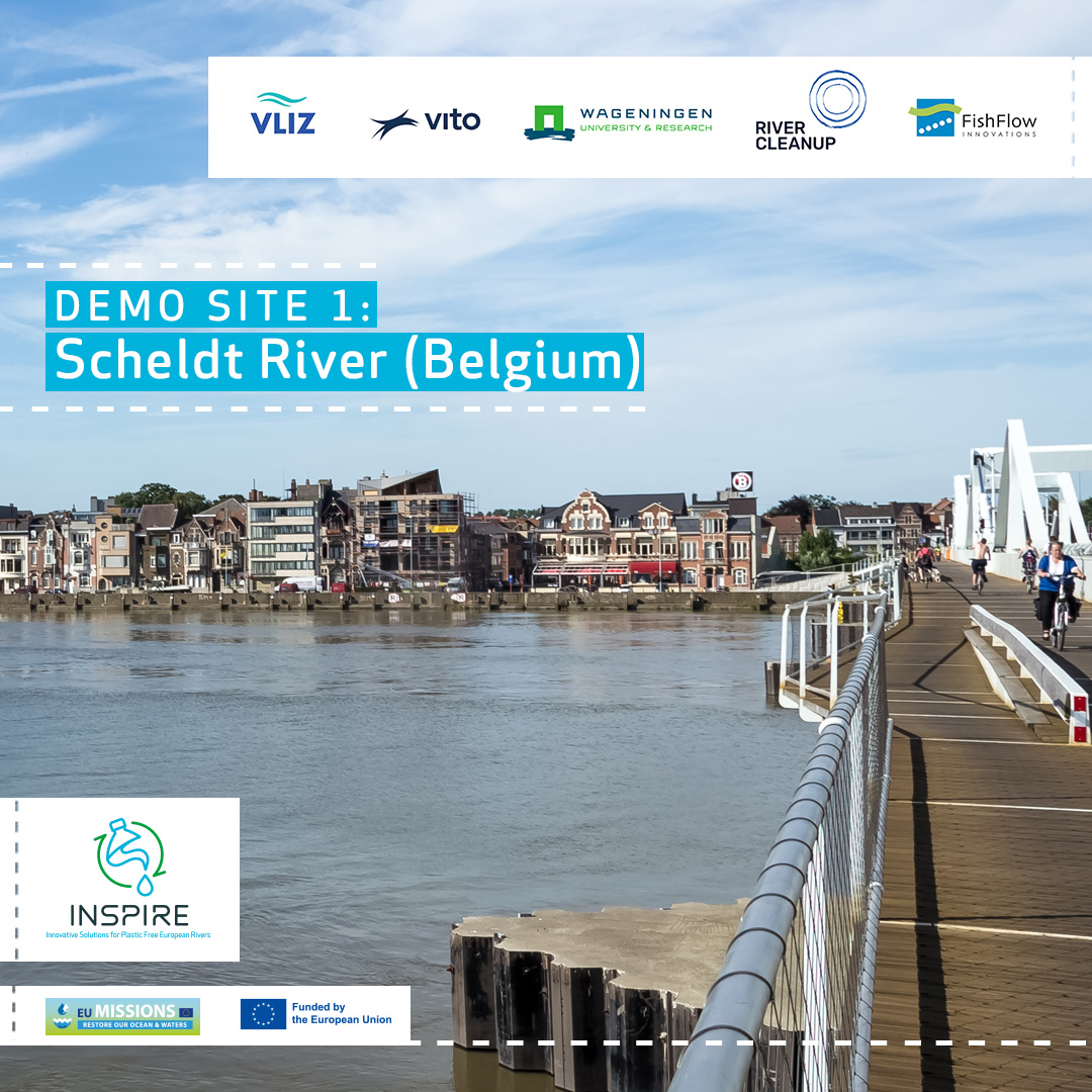 Presenting 8⃣ INSPIRE demo sites! 1/8 🌊Scheldt River🌊 Known for its important economic role, but having several plastic litter hotspots🆘❗️ 🎯Intensive monitoring & collection (river water & -banks) 📍 Antwerp & Temse ➡️ Visit inspire-europe.org/locations for an in-depth look! 👀