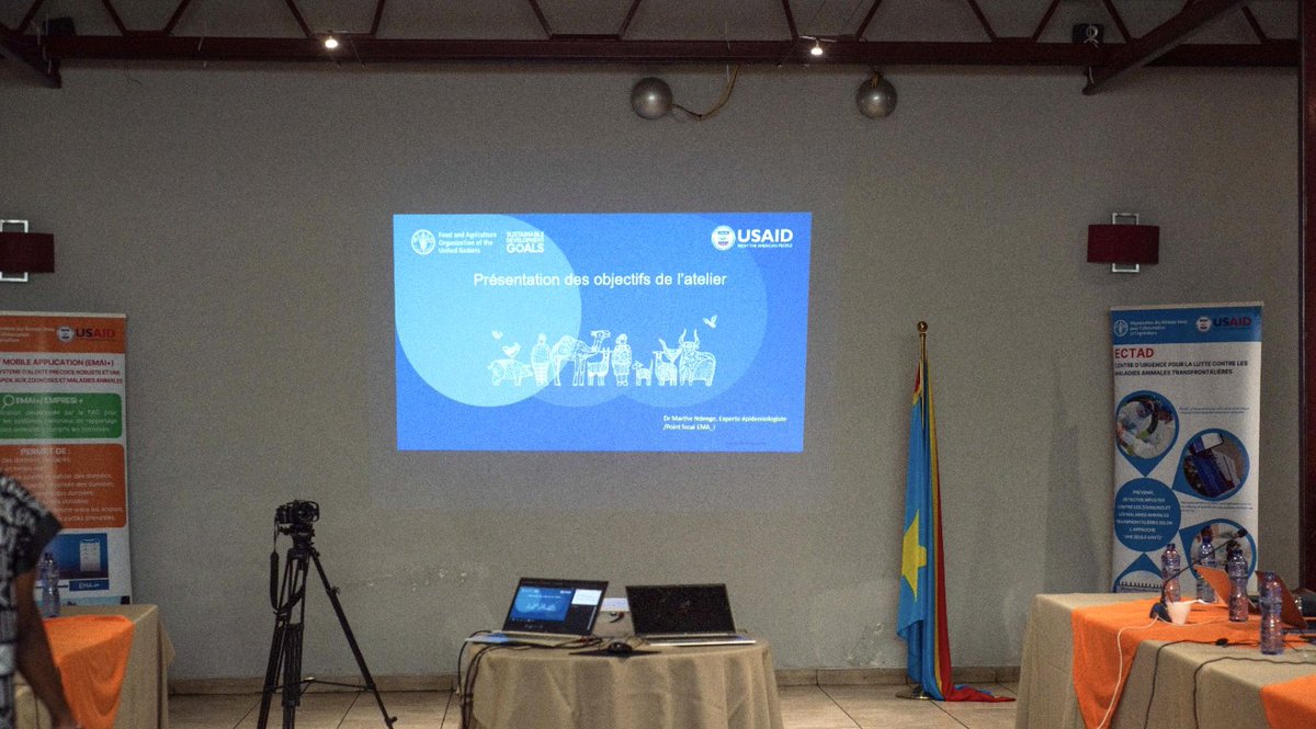 🔎La @FAO organise un atelier d'évaluation de l'outil de surveillance en temps réel #EMA-i et formation sur EMA-i+ pour renforcer la surveillance des maladies animales en #RDC. Un pas de plus vers l'approche 'Une Seule Santé'. #ECTAD