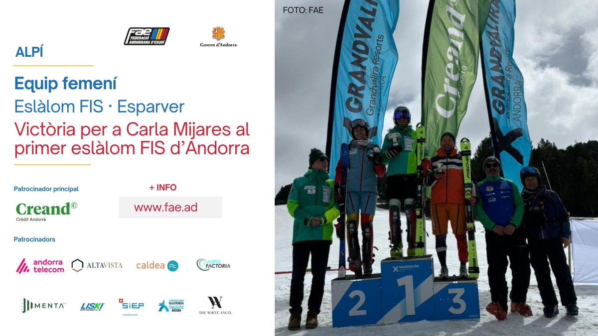 ALPÍ · #CarlaMijares guanya l’eslàlom FIS de l’Esparver. INFO ✅ fae.ad/index.php?opti…