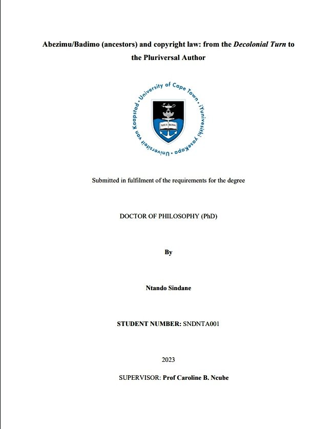 The doctoral degrees board of the University of Cape Town (UCT) has agreed to confer to me a PhD Degree in Law. 🥹😊 Thank you to everyone who supported this project. Ngiyabonga kakhulu. 🙏🏽❤️ I am officially 'Dr N. Sindane' 😎🙂