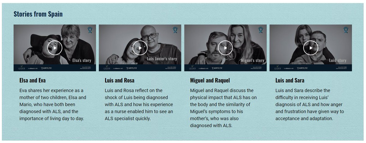 💥 ¡No te pierdas las historias personales de estos cuatro protagonistas! 🍀 Gracias a la iniciativa #TogetherForALS, podrás conocer cuál fue su experiencia tras ser diagnosticados de ELA y, también, la de sus familiares. 🔗 Haz clic en este enlace: togetherforals.com