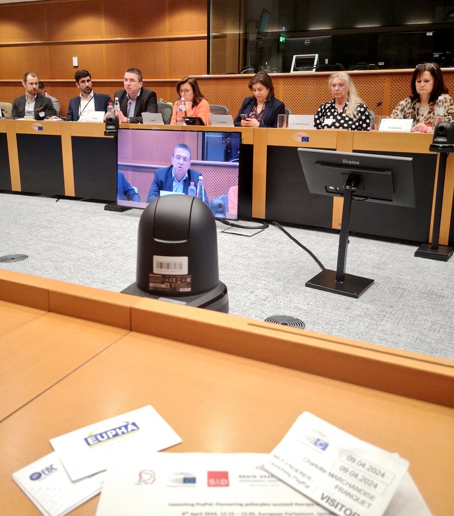 4 members of #EuropeanParliament for the launch of @PsyPal_EU : a proof of their commitment for #HealthUnion during the mandate especially with the report on #MentalHealth and #EHDS. #CivilSociety @EUPHActs @sara_saracerdas @MaxovaRadka @TomislavSokol @MetzTilly