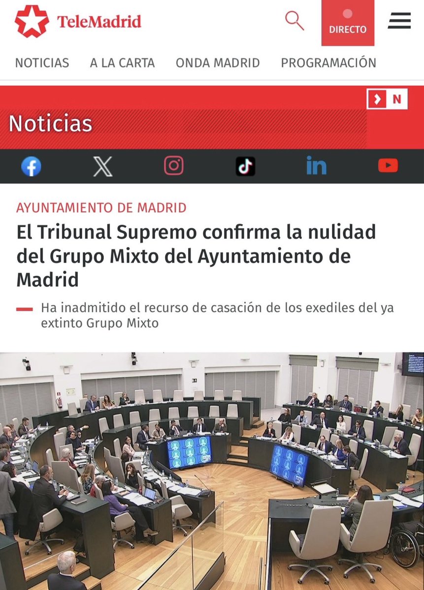 ‼️ #ÚLTIMAHORA 🗞️ El Tribunal Supremo confirma la nulidad del Grupo Mixto del Ayuntamiento de Madrid. Nos robaron la democracia para implantar su Madrid Central, apoyándose en el ilegal Grupo Mixto. ¡En política no todo vale!