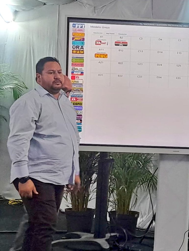 Nuestro Secretario General Nacional TUPAMARO <a href="/WBenavides_MRT/">Williams Benavides</a> dijo presente en el <a href="/cneesvzla/">cneesvenezuela</a> donde quedó estructurada la boleta electoral de los 37 partidos políticos registrados para participar en las elecciones presidenciales del #28Jul.

<a href="/NicolasMaduro/">Nicolás Maduro</a>
