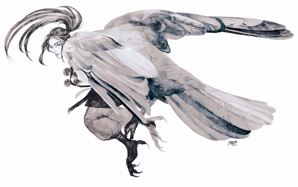 「転変飛翔 」|山月まり Mari Yamazukiのイラスト