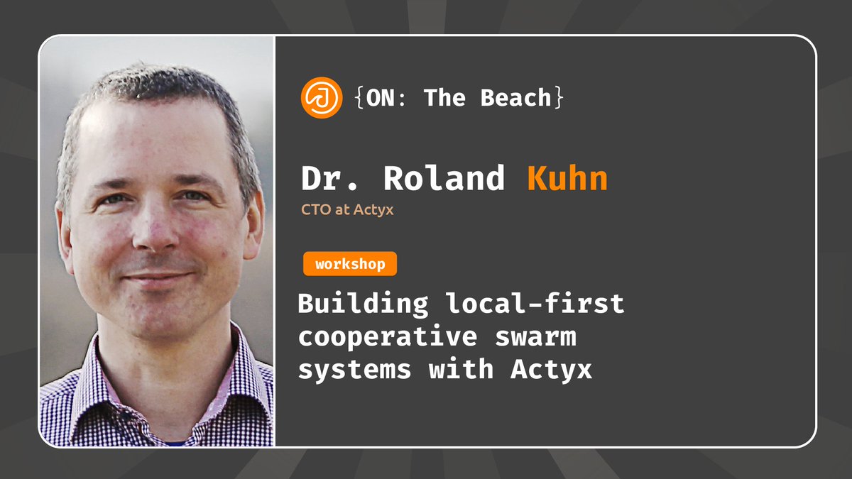 Learn with Dr. Roland Kuhn, CTO at Actyx, how to design cooperating processes in a peer-to-peer system that employs non-dogmatic use of event sourcing and reliable communication. In his workshop, 'Building local-first cooperative swarm systems with Actyx', @rolandkuhn will…