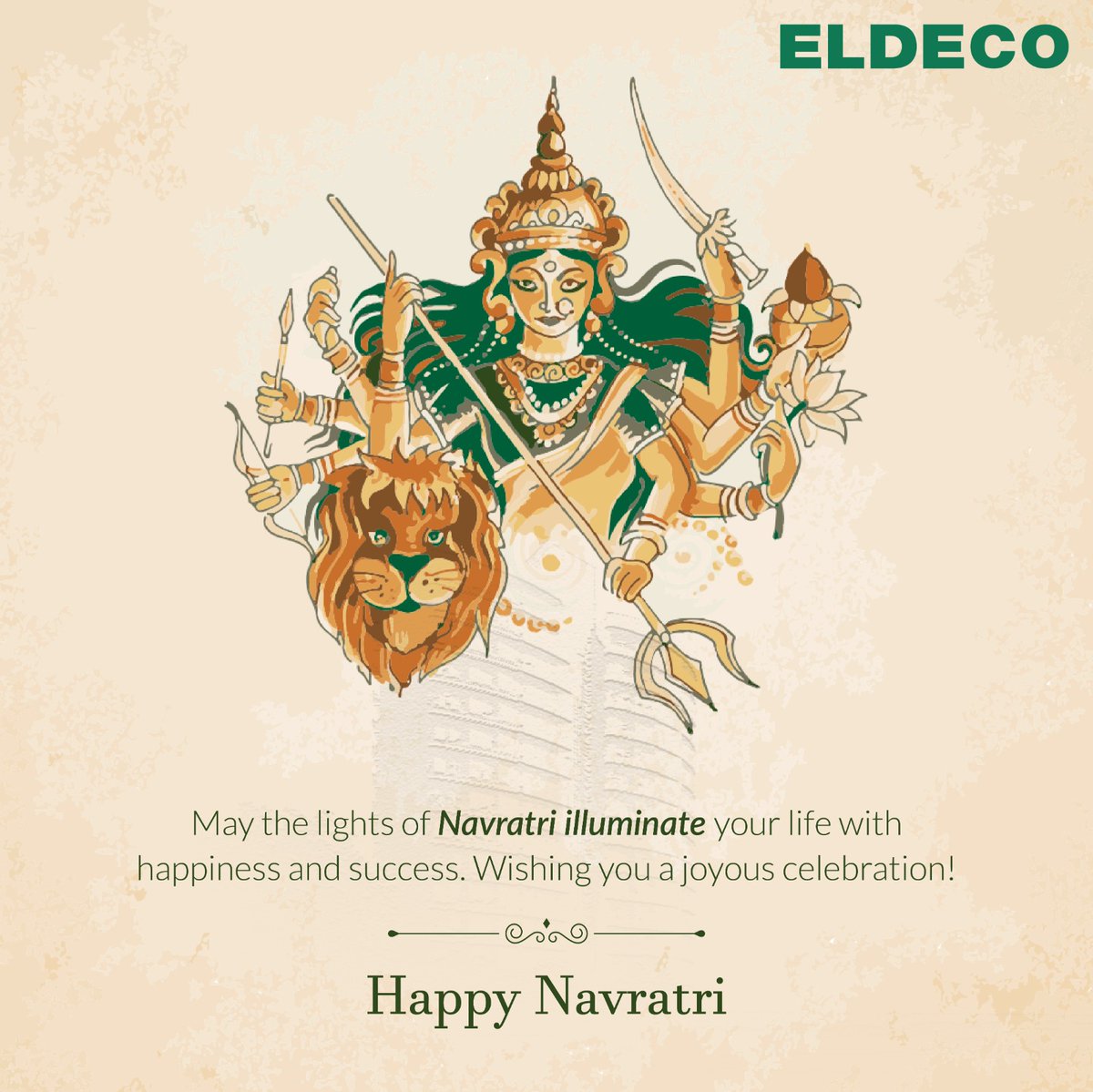 May the lights of Navratri illuminate your life with happiness and success. Happy Navratri! #Eldeco #EldecoGroup #Navratri #Festival #Celebration