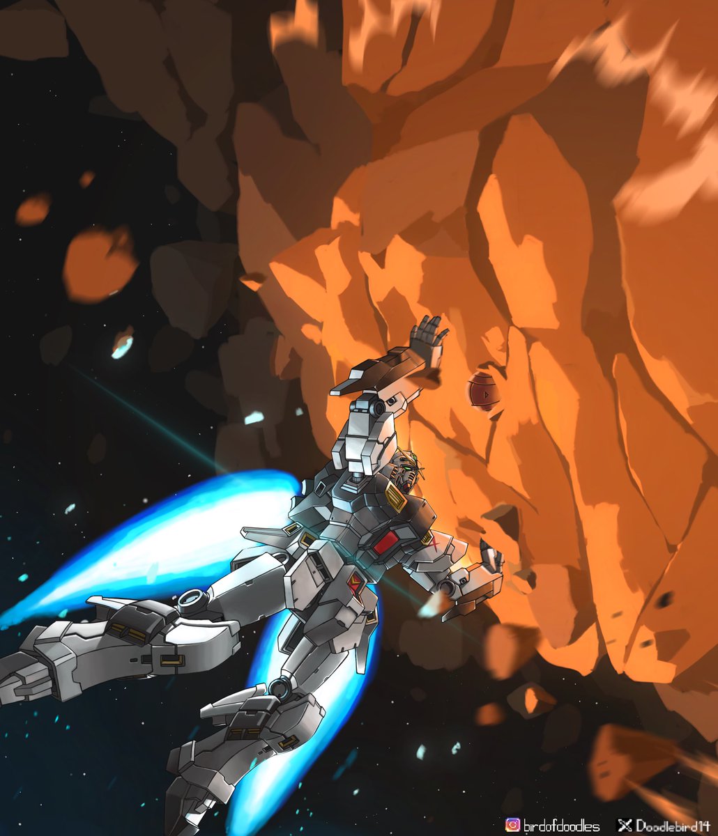 Doodlebird14's tweet image. Hello #PortfolioDay!

I’m mesa and I draw mecha and pixels!