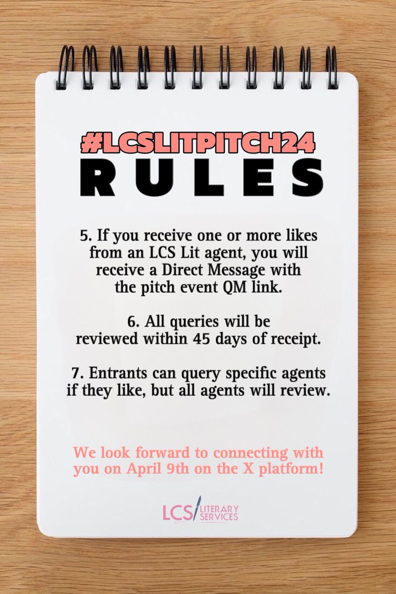 📖🚨Friendly Reminder‼️ RULES ⬇️ #LCSLITPITCH24