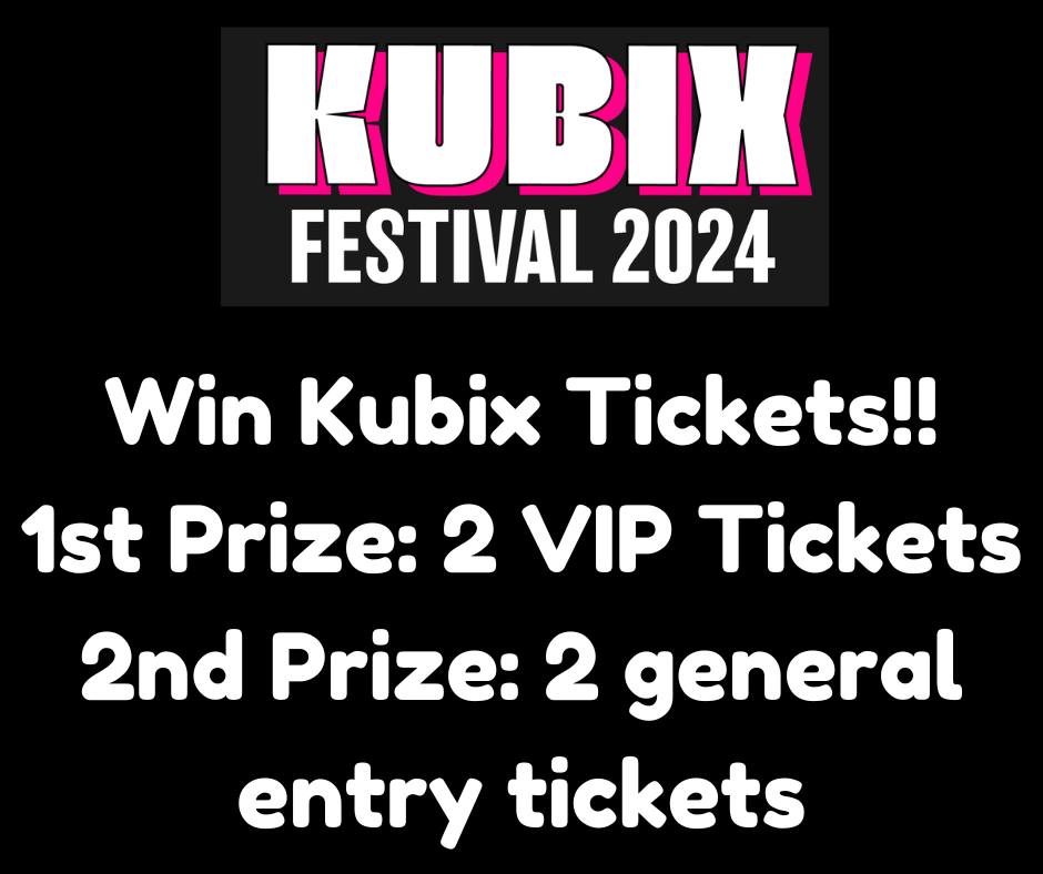 Win tickets to Kubix 2024!!! Kubix Festival First prize is 2 VIP Tickets and Second prize is 2 general entry tickets. Tickets are just £2.50 You can get your tickets here: raffall.com/356219/enter-r…