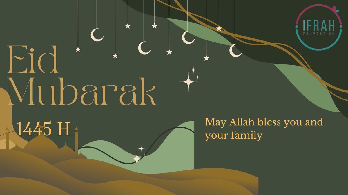 Eid Mubarak to all, Wishing you a joyous day filled with blessings & happiness. On this joyous occasion, let's remember those who are less fortunate & extend a helping hand to those in need. May this special occasion bring peace & prosperity to you & your loved ones. #EidMubarak.