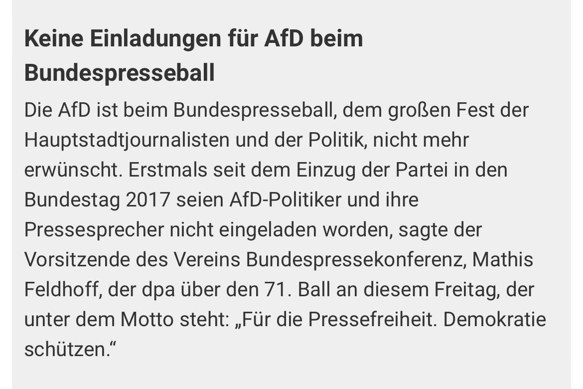 Sie nennen es #Demokratie 

#Bundespresseball
#AfD