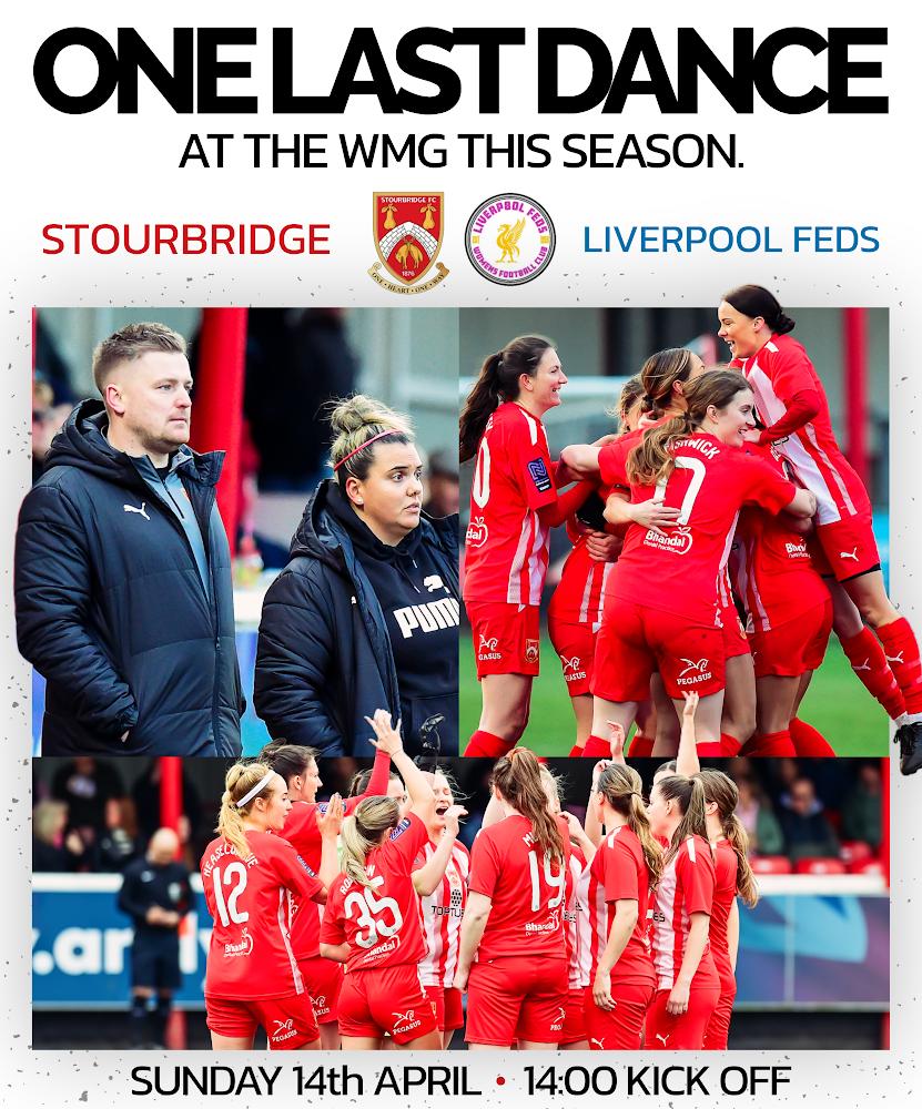 For the final time this season, join us at the WMG this Sunday as we take on <a href="/LiverpoolFeds/">Liverpool Feds FC Women</a>. It's a vital game in the relegation scrap, and your support is needed! #Glassgirls #StourFamily 🔴⚪

stourbridgefc.ktckts.com/event/sbg2324w…