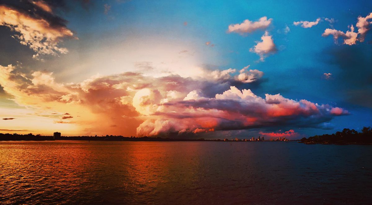 Five years ago today I took this photo with an old iPhone of massive clouds building over downtown Jacksonville, Florida. Puts the size of these formations into perspective a little.