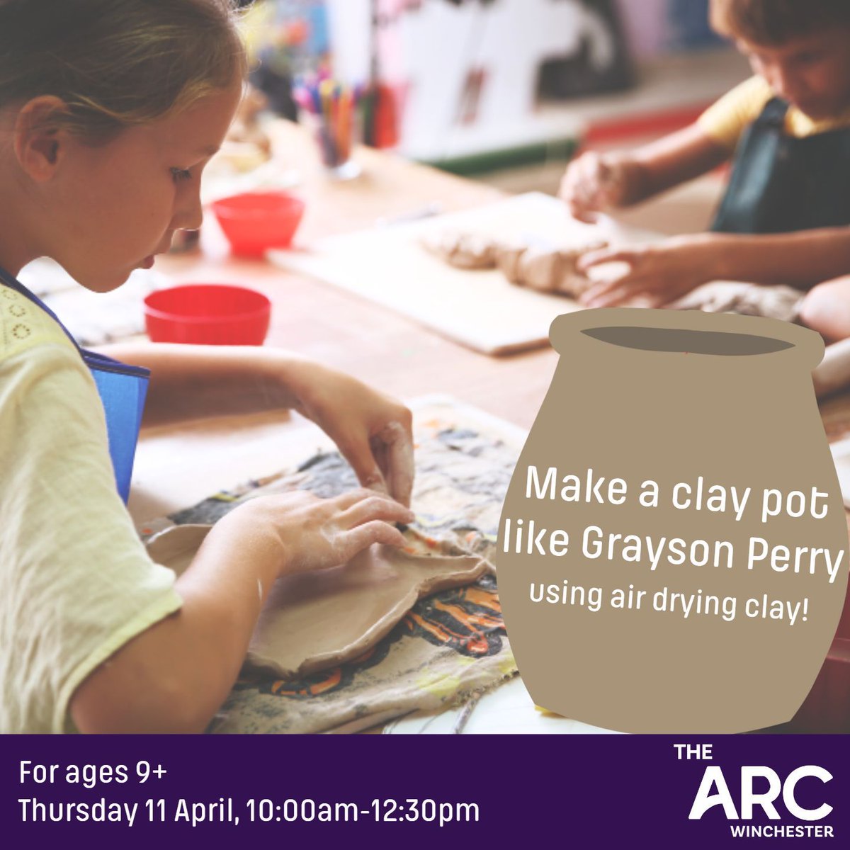 Spaces are available for Thursday's air drying clay workshop inspired by our current Grayson Perry exhibition! Book during your next visit, over the phone or online here: buff.ly/3vKz6VK