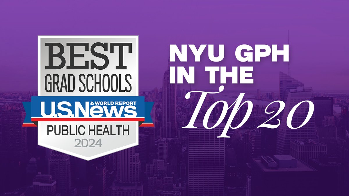 NYU GPH IS IN THE TOP 20! According to the 2024 ranking from U.S. News and World Report, NYU GPH has risen to #18 among the 115 ranked schools and programs of public health. bit.ly/4cO9hF2