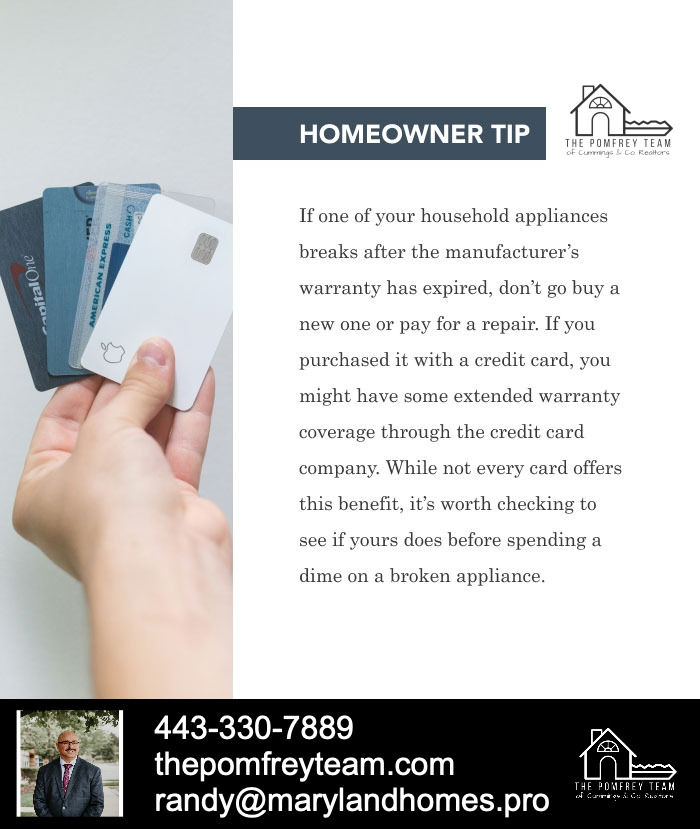 Tip Tuesday
#tiptuesday #appliance #creditcards #warranty #thepomfreyteam