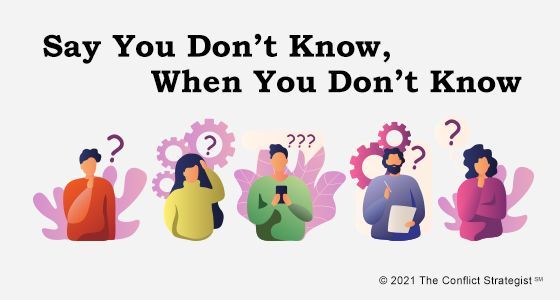 What do I know? When I don't know, I say I don't know. #business #life