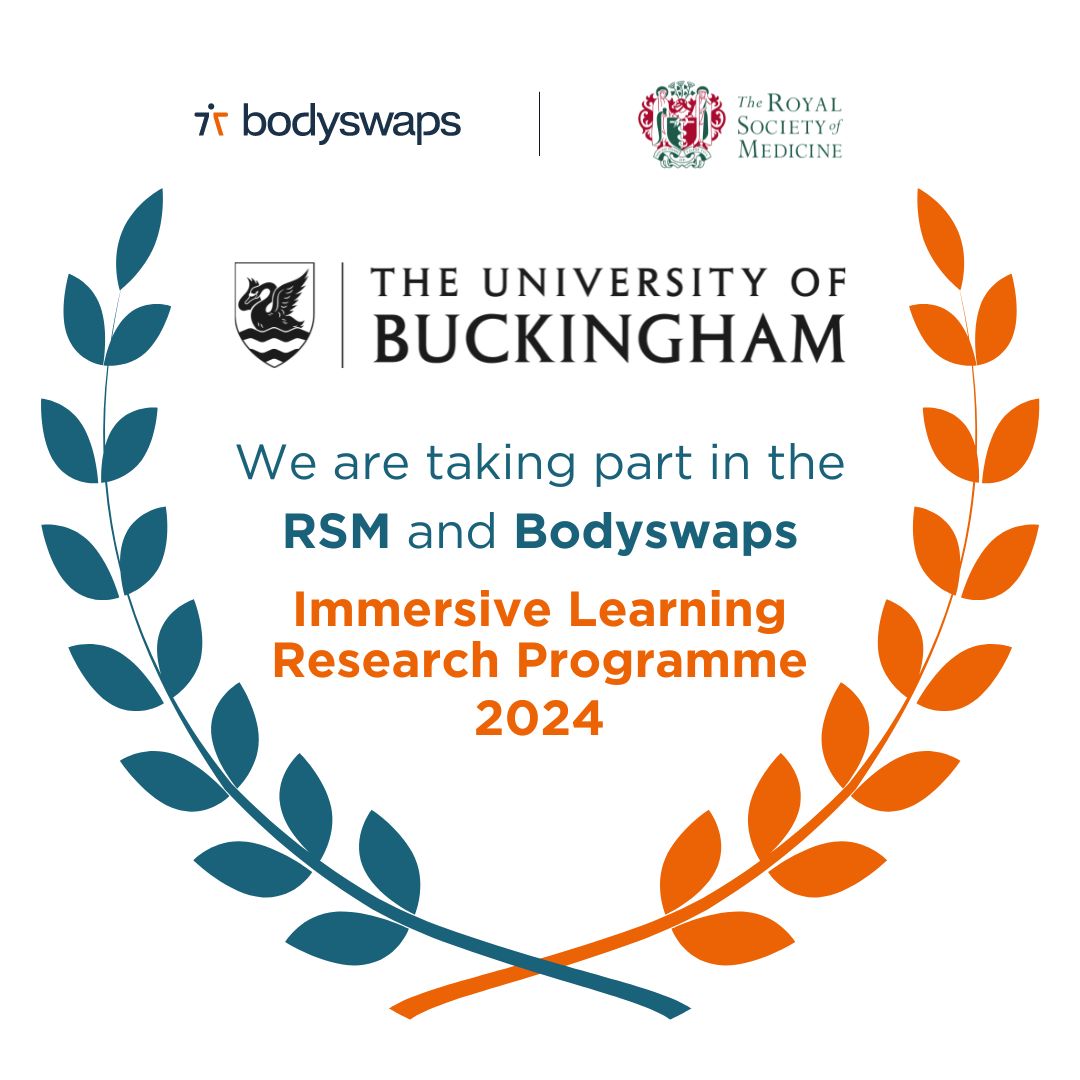 We are happy to announce that we’ve been accepted into the @RoySocMed & @Bodyswaps_VRBodyswaps research programme! Our students will have the opportunity to enhance vital soft skills with Bodyswaps’ healthcare modules, experienced through Meta Quest 2 virtual reality headsets.