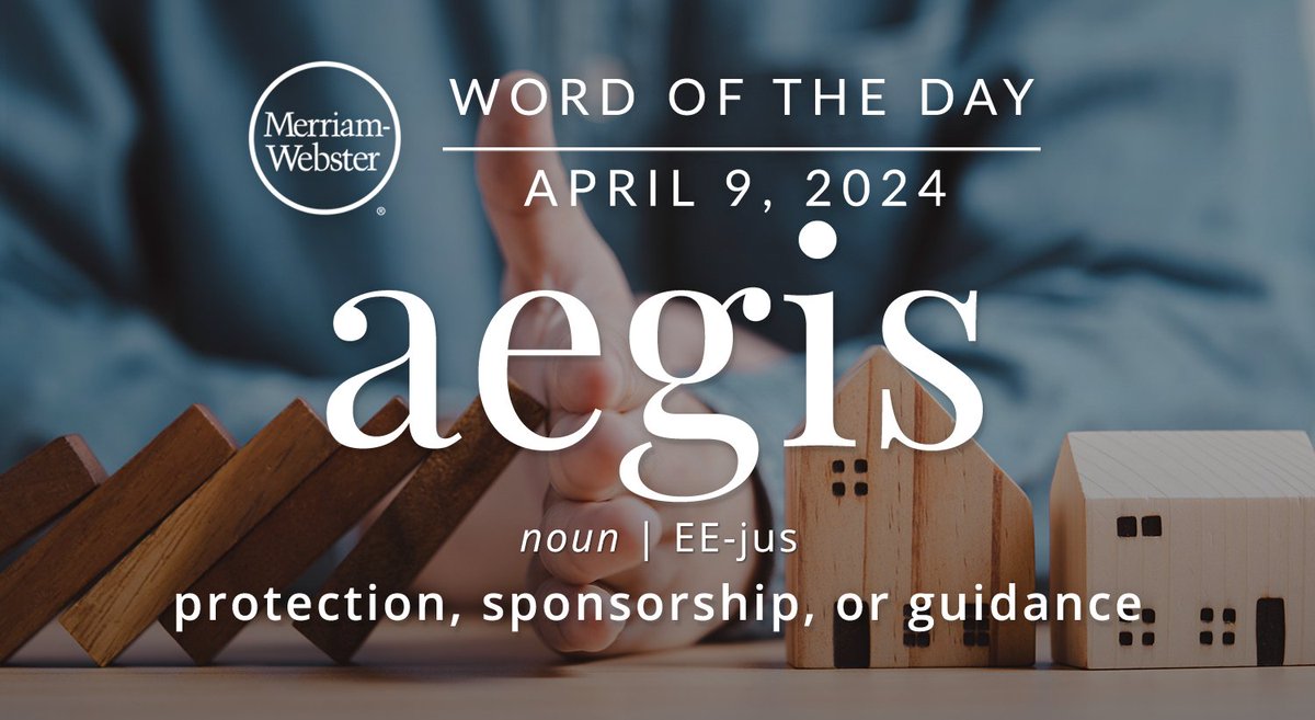 The #WordOfTheDay is ‘aegis.’
ow.ly/2Avy50R7SrM