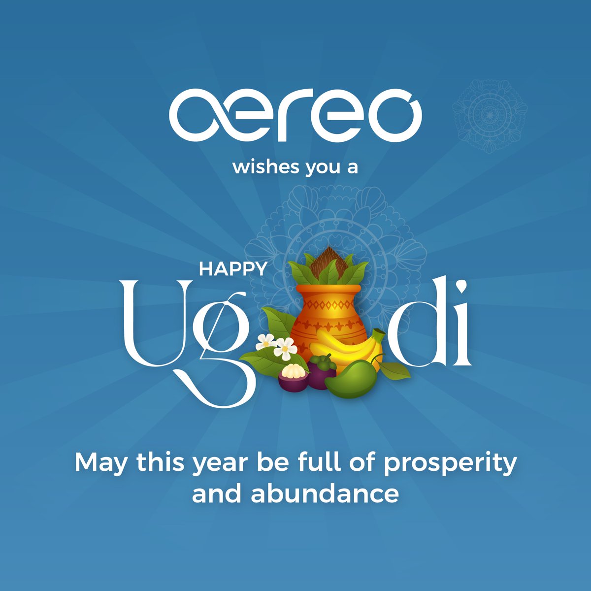 Today is marked by a new era in the lunar calendar 📅

And also by festive celebrations and delicious offerings! 🌾

Team Aereo wishes you a very happy and prosperous Ugadi! 

#Aereo #HappyUgadi #Ugadi2024