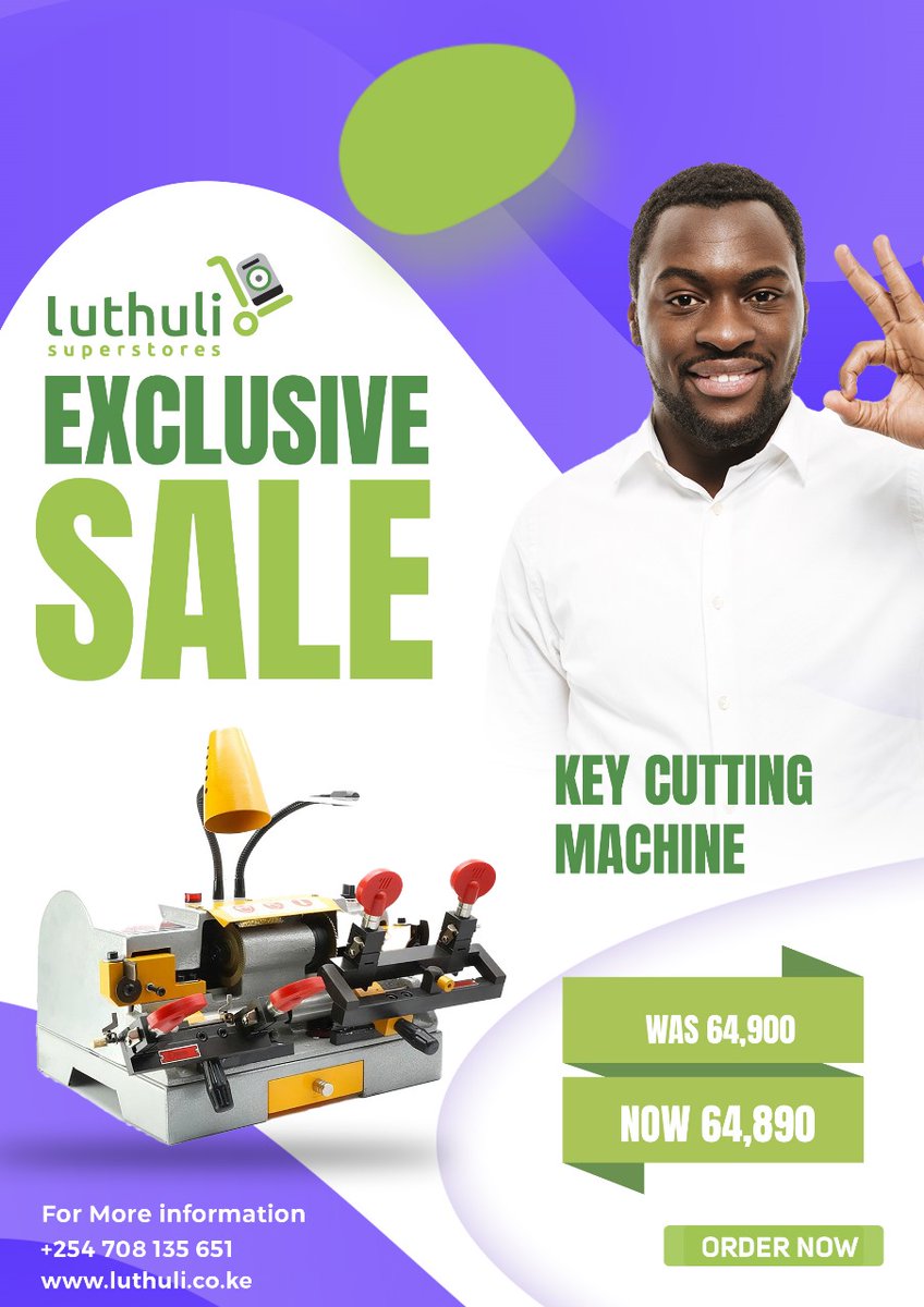 Key Cutting Machine
Unlock Convenience with Precision 🔑✨ Discover the ultimate key cutting machine at luthuli.co.ke/product/1304/k… Or Call/WhatsApp 254708135651 and never be locked out again! #KeyCutting #kanzedena  #Dollar