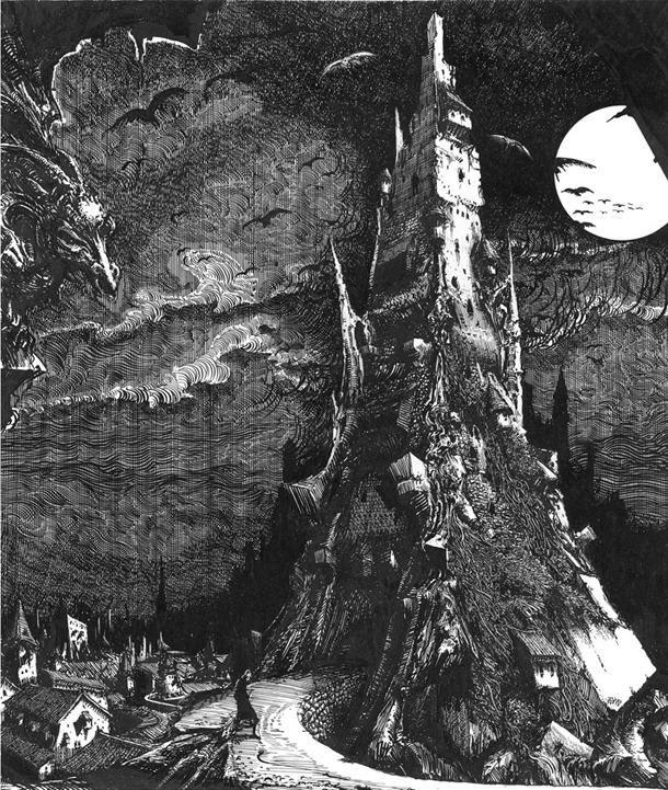 'Gormenghast mountain in all its permanence, a sinister thing as though drawn out of the earth by sorcery as a curse on all who viewed it.' #FairyTaleTuesday
