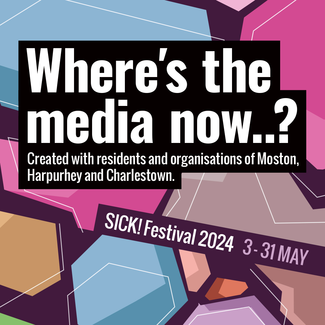 @SICKfestival 2024 will be kicking off from the 3rd – 31st of May. ‘Where’s the media now…?’ is a festival exploring new narratives and beginnings within the surrounding areas of Moston, Harphurphey and Charlestown. (1/2)