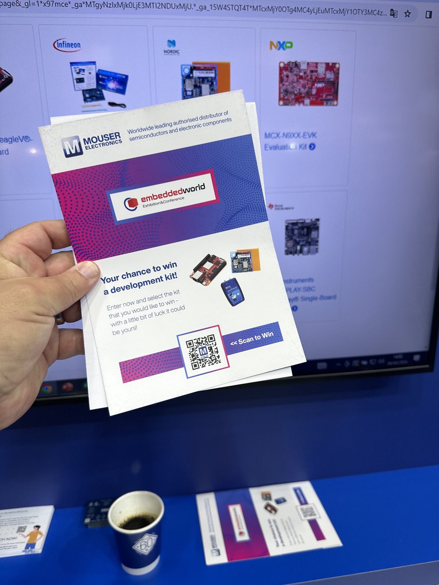 Checking out #Mouser at #ew24 giving away ⁦<a href="/beagleboardorg/">BeagleBoard.org</a>⁩ #BeagleV Fire cc ⁦<a href="/MicrochipMakes/">Microchip Makes</a>⁩