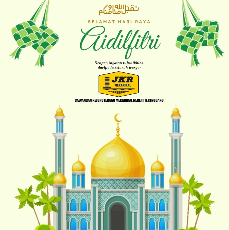 Kalu Tuang Gi Pata Timor
Jangang Lupe Mari Sokmo
Hari Raye Nok Sapa Doh Hor
Rendang Di Dapo Jangang Wak Donno

Pulau Kapas Pulau Redang
Kite Lalu Ikut Marang
Sambut Aidilfitri Penuh Kesyukuran
Ampun Dan Maaf Kami Pohonkan
<a href="/IrZulkifli3/">Ir Zulkifli Abdul Rashad</a> 
<a href="/JKR_CKM/">JKR CAW. KEJ. MEKANIKAL</a> 
<a href="/HasliJKR/">Hasli Ibrahim (Ir. Dr.)</a> 
<a href="/Ir_Humaizi/">Ahmad Humaizi</a> 
<a href="/me03594/">Hj Mohamad Amir</a>