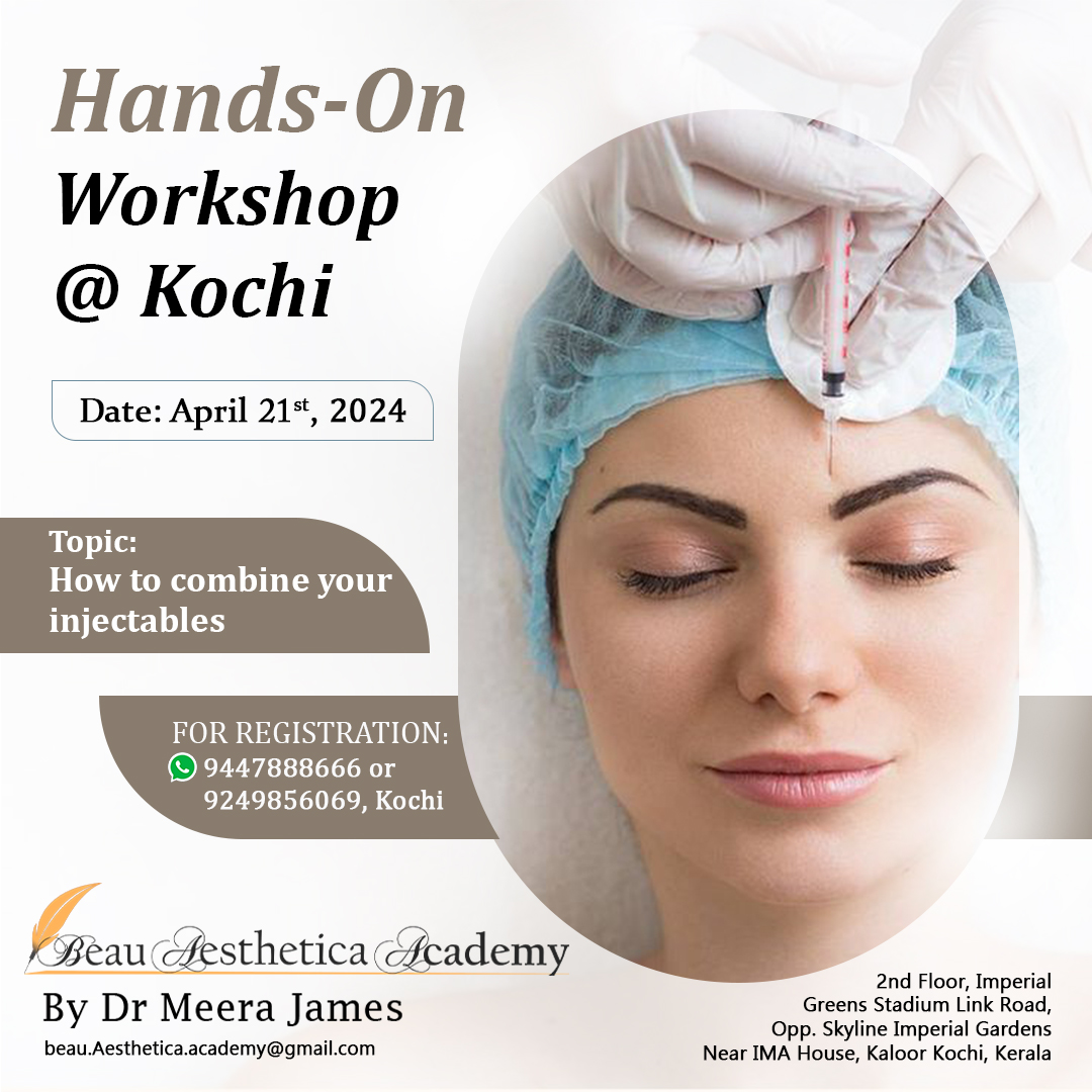 Hands- on Workshop!! Topic: 'How to Combine Injectables' *Only for MD Dermatologists Contact us for more details: 9447 888 666. #HandsOnLearning #dermatologyclinic #dermatologist #injectables #kochi