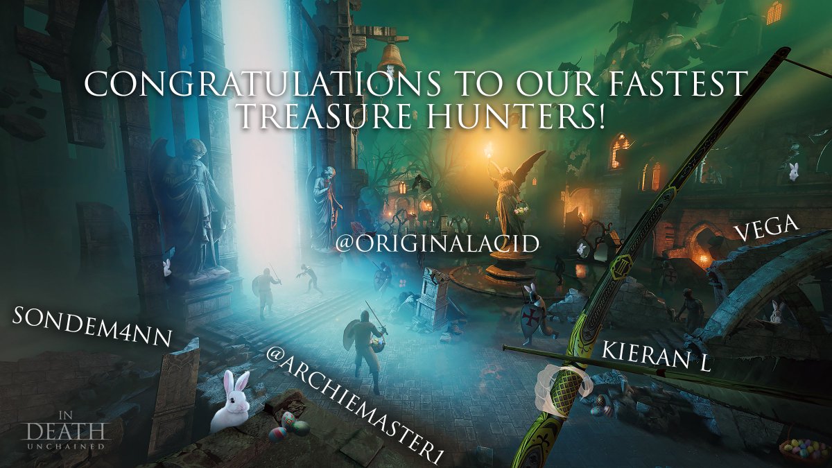 Congratulations to our fastest treasure hunters from X and Facebook! 
Thank you for taking part in our Easter fun!🐰🏹