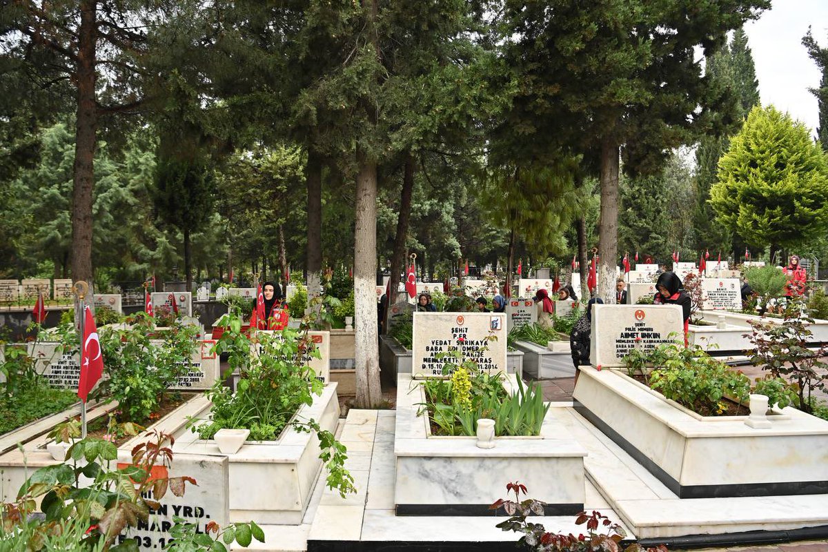 Ramazan Bayramı arefesinde aziz şehitlerimizi kabirleri başında hasretle, dualarla yâd ettik. Mekanları cennet olsun. 📍 Şeyhadil Şehitliği, Kapıçam Deprem Şehitliği 🇹🇷