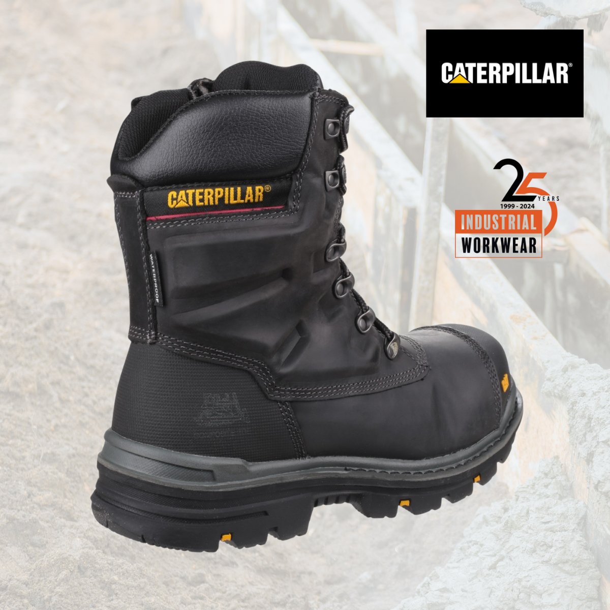 Premium Waterproof Safety Boot by @CaterpillarInc Designed for the toughest of workplaces, ideally suited to outdoor and foul weather environments. Waterproof lining, roomy fit, side zip for easy on/off, hard wearing and comfortable 💪 View online eu1.hubs.ly/H08jZSP0