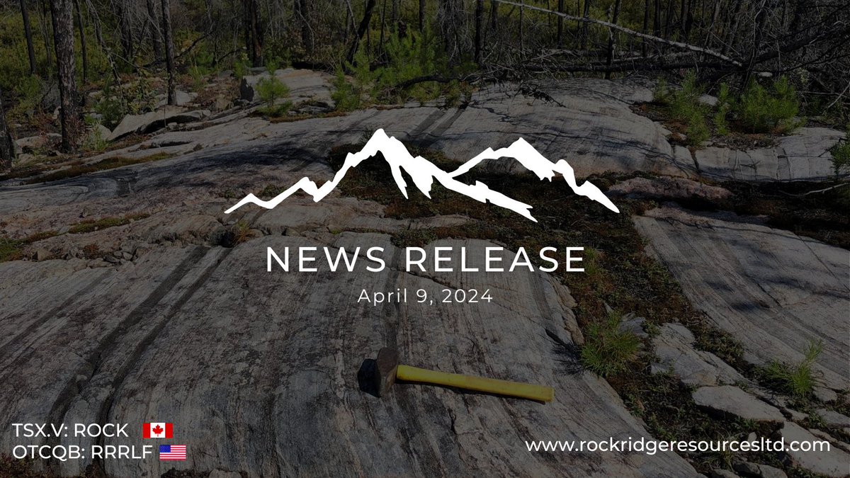 News Release | Rockridge Receives Exploration and Drilling Permit for its Flagship Knife Lake Copper Project in Saskatchewan. #Copper #Exploration $ROCK $RRRLF Read: rockridgeresourcesltd.com/news-and-media…