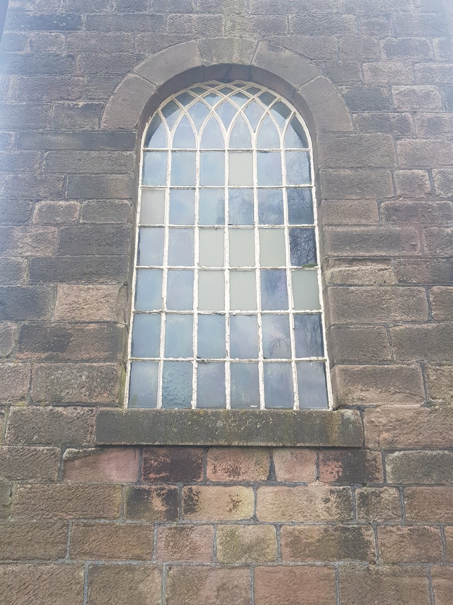 C19 Industrial and even military buildings went beyond mere functionality, but had a design ethos. Like this Decorated style interlaced tracery set in a Romanesque style window with arris to surround. Middleton stationary engine #TraceryTuesday