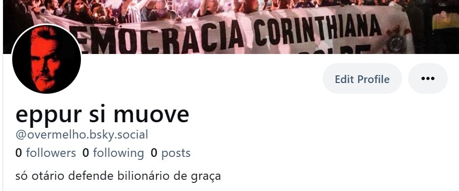 overmelho's tweet photo. criei um perfil lá. se eu achar umas contas de imprensa, jornalistas e mais alguns que sigo aqui já será o suficiente pra largar essa bodega https://t.co/PNsTh6ktaY