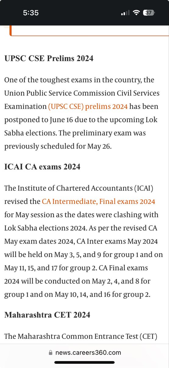 Basappamv's tweet photo. Congratulations for winning case .
These are exams JEE/UPSC/ law/state CET all are conducting  examination after election. Only CA exams are intermittent.
#caexams #icai #icaiexams #castudents https://t.co/grJ0hGYBqY