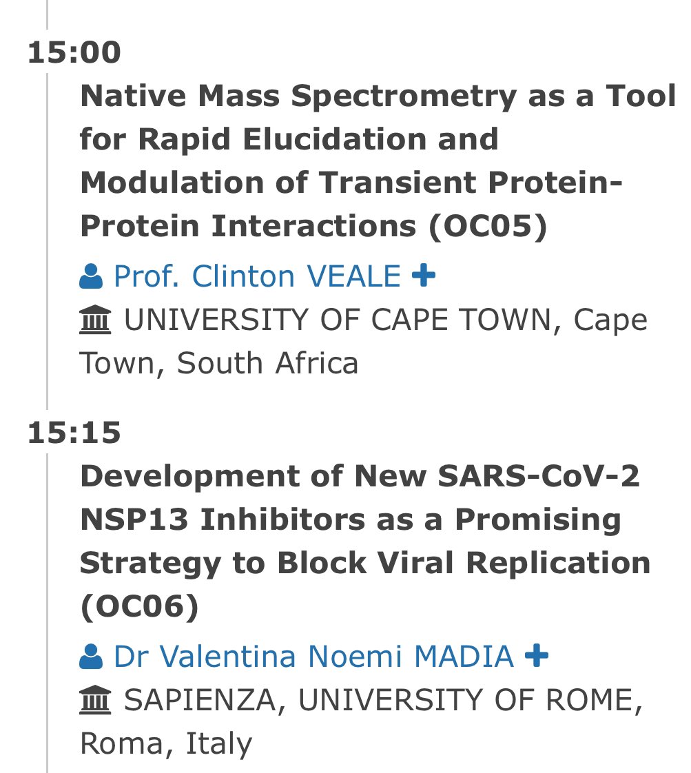 The first PM session at @EuroMedChem @AcsMedi #MedChemFrontiers24 is on protein-protein interactions, chaired by @MooreLab. #medchem #chembio #pharma #drugdiscovery