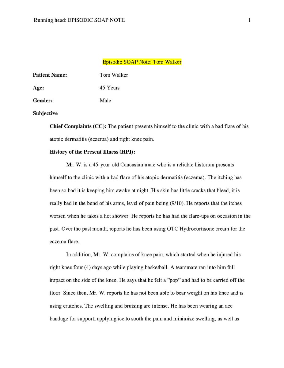 ExamsGain's tweet image. Episodic SOAP Note: Tom Walker. LATEST UPDATED VERSION 2023
fliwy.com/item/372896/ep…
#EpisodicSOAPNote #LATESTUPDATEDVERSION #FLIWY #FLIWY.COM