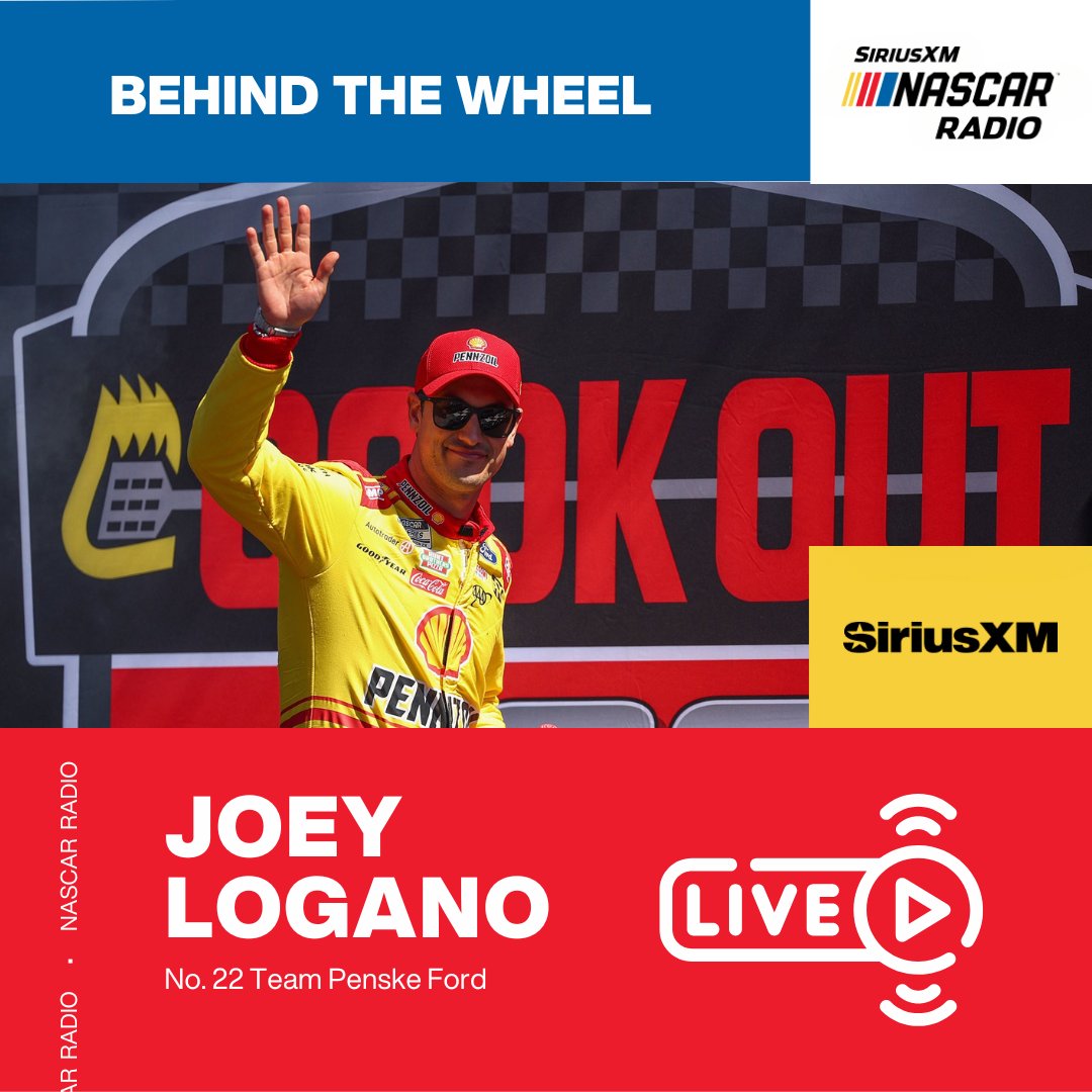 🚨 TUNE-IN ALERT 🚨 Fresh off a sixth-place finish at @MartinsvilleSwy, @joeylogano joins @TheMikeBagley and @PPistone on #TMDNASCAR for another edition of 𝗕𝗲𝗵𝗶𝗻𝗱 𝗧𝗵𝗲 𝗪𝗵𝗲𝗲𝗹. 🎧 Listen Live from 9-10 am ET → sxm.app.link/JoeyLogano