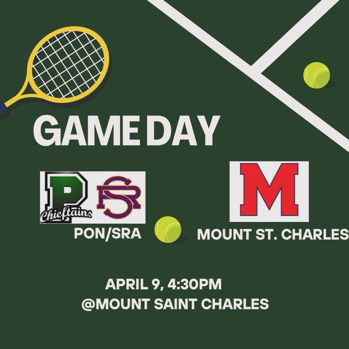 It’s game day!! Let’s go “St. Ponaganset” 🎾