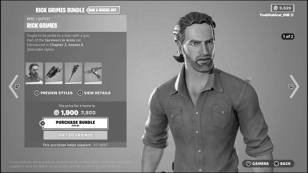 RickGrimesSkin's tweet photo. Does this mean I can no longer say Fortnite Rick Grimes epic outfit https://t.co/gZOuZ8pcsj