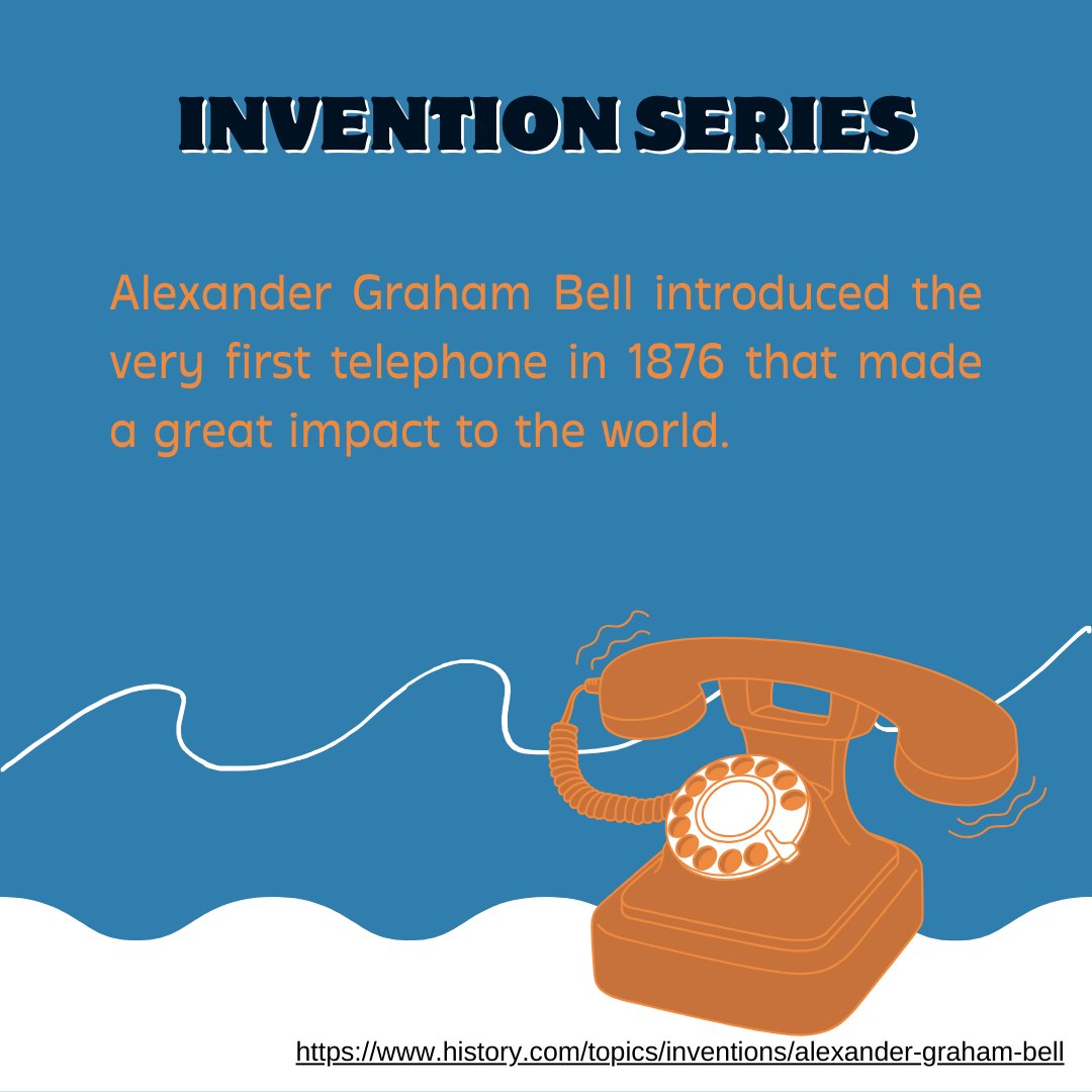 Today's invention of the day is the telephone! Alexander Graham Bell first invented the telephone changing the way people communicate tremendously!