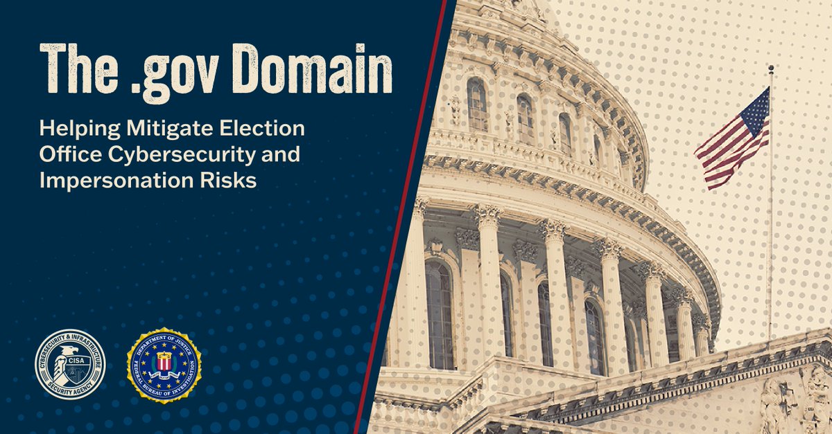 💡DYK that U.S. government organizations at all levels are eligible for a free .gov domain? Check out our latest guidance on .gov and how it can help mitigate cyber risks: go.dhs.gov/JzC #Protect2024