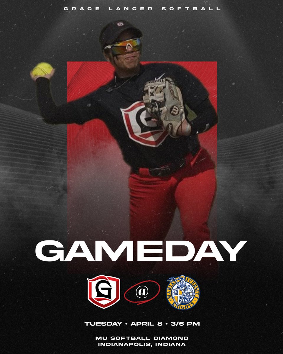 GAMEDAY 🆚 Marian 📍 Indianapolis, IN 🏟 MU Softball Diamond ⏰ 3 PM #LancerUp⚔️