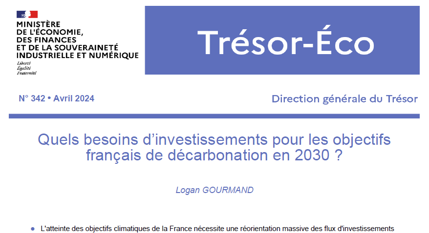 Rexecode's tweet photo. #LeDoc #Climat @DGTresor évalue les #investissements nécessaires à la #décarbonation d'ici 2030 en #France à partir d'une synthèse des travaux antérieurs (dont @Rexecode @RaphTrotignon) et de nouveaux chiffrages
https://t.co/18LvQNiLiD https://t.co/zYupFECVQL